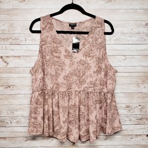 Torrid sleeveless babydoll blouse NWOT